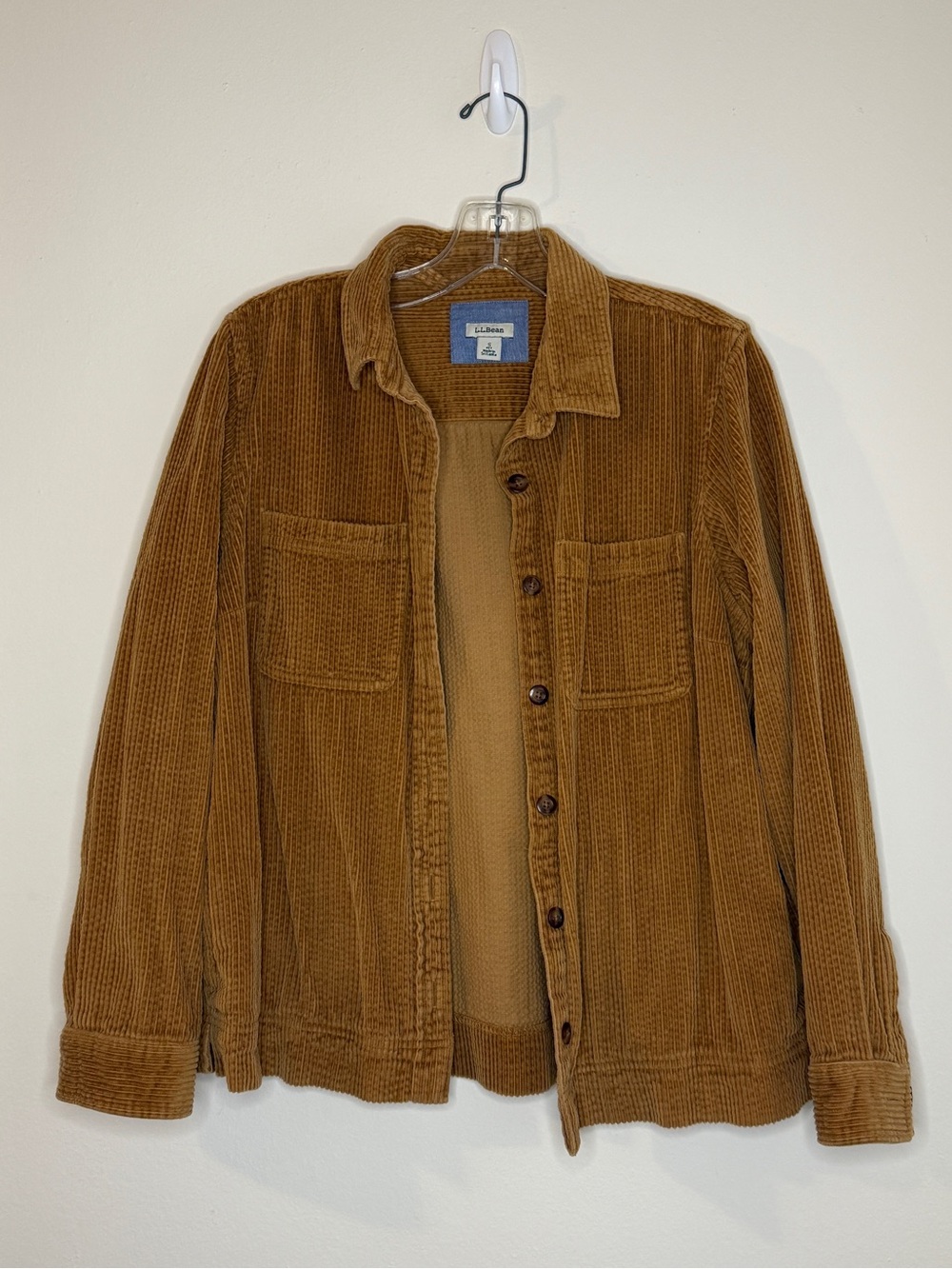 LL Bean Button Down corduroy shirt jacket shacket S